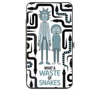 Buckle-Down Rick and Morty Wallet, Hinged, Rick and Morty What a Waste of Snakes