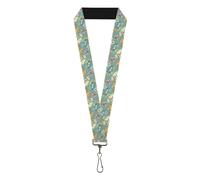 Buckle-Down Scooby Doo Lanyard, Scooby Doo School Spirit Collage Blue, Elastic