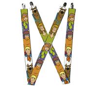 Buckle-Down Scooby Doo Suspenders, Scooby Doo 5 Character Poses Stack 1.5-Inch W