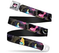 Buckle-Down Seatbelt Belt - Alice & the Cheshire Cat Scenes 1.5" Wide - 24-38 In