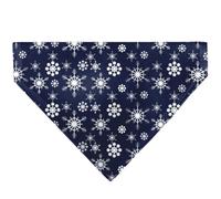 Buckle-Down Snowflakes Blue White Black Slip On Collar Bandana Only