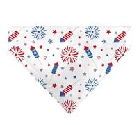 Buckle-Down Stars and Stripes Fireworks White Blue Red Black Slip On CollarÊBand