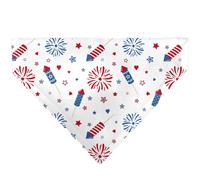 Buckle-Down Stars and Stripes Fireworks White Blue Red Black Slip On CollarÊBand