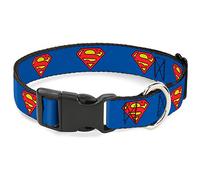 Buckle Down Superman Shield Blu plastica Clip Collare