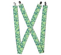Buckle-Down Suspender - Palm Trees Accessory, Palm Trees Green 1.5-Inch Wide Reg