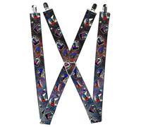 Buckle-Down Suspenders, 3D TV Cats In Space 1.5-Inch Wide Regular