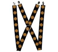 Buckle-Down Suspenders, Celtic Knot Black Burgundy Gold 1.5-Inch Wide Regular