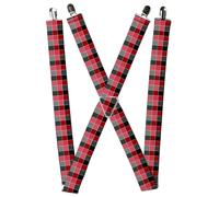 Buckle-Down Suspenders, Checker Mosaic Red