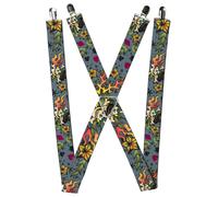 Buckle-Down Suspenders, Death or Glory Close Up Gray 1.5-Inch Wide Regular