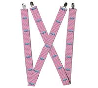 Buckle-Down Suspenders - Ford Oval W/text Pink Repeat Accessory 1.5-Inch Wide Re