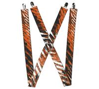 Buckle-Down Suspenders, Grunge Tread Orange 1.5-Inch Wide Regular
