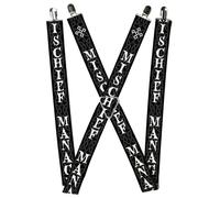 Buckle-Down Suspenders - Harry Potter Mischief Managed Black/gray/white Accessor