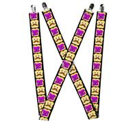 Buckle-Down Suspenders, Peanut Butter Mustache Jelly 1.5-Inch Wide Regular