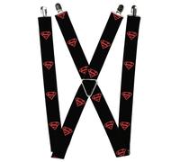 Buckle-Down Suspenders - Superman Action Pose/scattered Shield Navy/gold Accesso