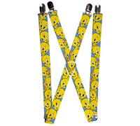 Buckle-Down Suspenders-Tweety Bird Poses Baby Blue Bretelle, Multicolore, Taglia Unica Uomo