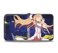 Buckle-Down Sword Art Online Portafoglio, Cernierato, Sword Art Online Kirito e Asuna Night Sky Scenes, Pelle Vegana