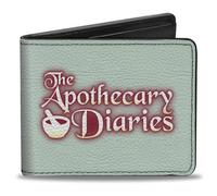 Buckle-Down The Apothecary Diaries, portafoglio Bifold, The Apothecary Diaries Jinshi Pose e logo del titolo, pelle vegana