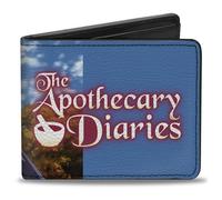 Buckle-Down The Apothercary Diaries, portafoglio bifold, The Apothecary Diaries Maomao Pose e Titolo Logo Blues, pelle vegana