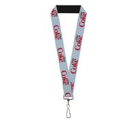 Buckle-Down The Coca-Cola Company Lanyard, Diet Coke Logo Light Gray Black Red,