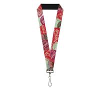 Buckle-Down The Coca-Cola Company Lanyard, Drink Coca Cola Coke Patches Stacked