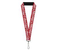 Buckle-Down The Coca-Cola Company Lanyard, Drink Coca Cola Coke Polka Dot Red Bl