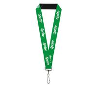 Buckle-Down The Coca-Cola Company Lanyard, Sprite Logo Green White, Elastic