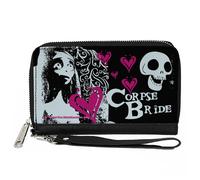 Buckle-Down The Corpse Bride Wallet, Zip Around, The Corpse Bride Emily Hearts a