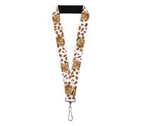 Buckle-Down The Flintstones Lanyard, Cocoa Pebbles Fred and Barney Pose and Cere