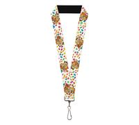 Buckle-Down The Flintstones Lanyard, Fruity Pebbles Fred and Barney Pose and Cer