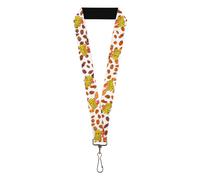 Buckle-Down The Flintstones Lanyard, Post Cocoa Pebbles Logo and Cereal Scattere