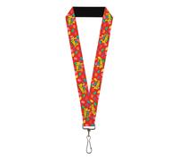 Buckle-Down The Flintstones Lanyard, Post Fruity Pebbles Logo and Cereal Scatter