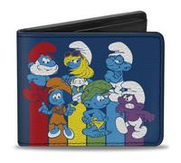 Buckle-Down The Smurfs Wallet, Bifold, The Smurfs Color Smurfs Groups Pose Blue