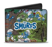 Buckle-Down The Smurfs Wallet, Bifold, The Smurfs Picnic and Swimming Group Scen