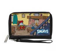 Buckle-Down The Smurfs Wallet, Zip Around, The Smurfs Papa Smurf Fireplace Readi