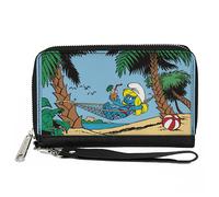 Buckle-Down The Smurfs Wallet, Zip Around, The Smurfs Smurfette Summer Hammock B