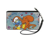 Buckle-Down The Smurfs Wallet, Zip Pouch, The Smurfs Taking the Plunge Octopus L