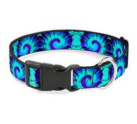Buckle Down Tie Dye Swirl Viola/Blu plastica Clip Collare, 3,8 cm x 18 - 81,3 cm/Large