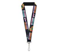 Buckle-Down Totally Spies Lanyard, Totally Spies Spy Power Group Pose Black Mul