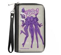 Buckle-Down Totally Spies Wallet, Zip Around, Totally Spies Group Pose Gray Pur
