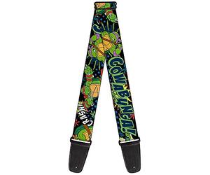 buckle-down tracolla per chitarra 2.0" Wide Classic TMNT Turtles Pose12 COWABUNGA! Pop Art