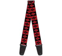 buckle-down tracolla per chitarra 2.0" Wide Harley Quinn Diamond Blocks Red/Black Black/Red