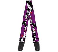 buckle-down tracolla per chitarra 2.0" Wide Sylvester the Cat Poses Purple