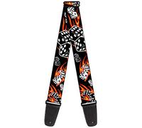 buckle-down tracolla per chitarra 34-60" Flaming Dice