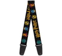 buckle-down tracolla per chitarra 34-60" HARRY POTTER Hufflepuff/Ravenclaw/Gryffindor/Slytherin Coat of Arms Black