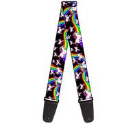 buckle-down tracolla per chitarra 34-60" Unicorns/Rainbow Swirl Black