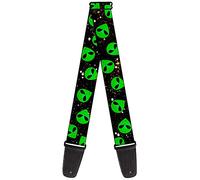 buckle-down tracolla per chitarra, Aliens Head Scattered Galaxy2/Green/Black