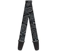 buckle-down tracolla per chitarra, Bandana/Skulls Black/Silver
