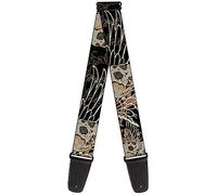 buckle-down tracolla per chitarra - BD die hard Skull 02 - 5,1 cm - Larghezza 29 - 137,2 cm lunghezza
