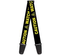 buckle-down tracolla per chitarra - caution Watch your Dubstep nero/giallo - 5,1 cm - Larghezza 29 - 137,2 cm lunghezza