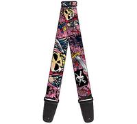 buckle-down tracolla per chitarra - Dead Men Tell no Tales rosa - 5,1 cm - Larghezza 29 - 137,2 cm lunghezza
